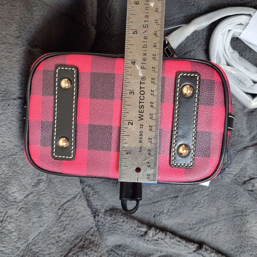 Dooney & Bourke Buffalo Plaid Tucker Drawstring Crossbody Bag, New W Tags - Picture 4 of 17